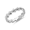 thumbnail image 2 of 925 Sterling Silver Oxidized Platinum Plated Plumeria Eternity Band Women Valentines Day Gifts Ring, 2 of 4
