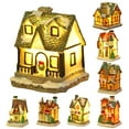 thumbnail image 5 of Snow House Ornament European Style Cartoon Design Festive Luminous Micro Landscape Smooth Edge Christmas Ornament Display for Home, 5 of 8