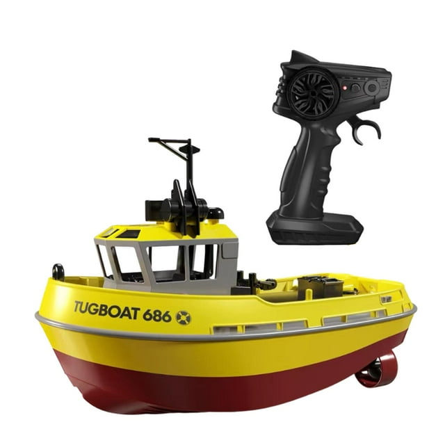 lionlar 1/72 RC Tugboat 2.4GHz and Remote Controller for Pools Girls Yellow