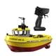 thumbnail image 1 of 1/72 RC Tugboat Play Water Toy, bote de control remoto de motor doble hacia atrás hacia atrás y controlador remoto para piscinas para niños regalo Amarillo, 1 of 8