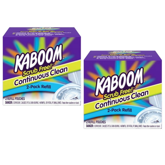 Kaboom Scrub Free! Continuous Clean Toilet Cleaning Refill (Pack of 2) - 2 Pack