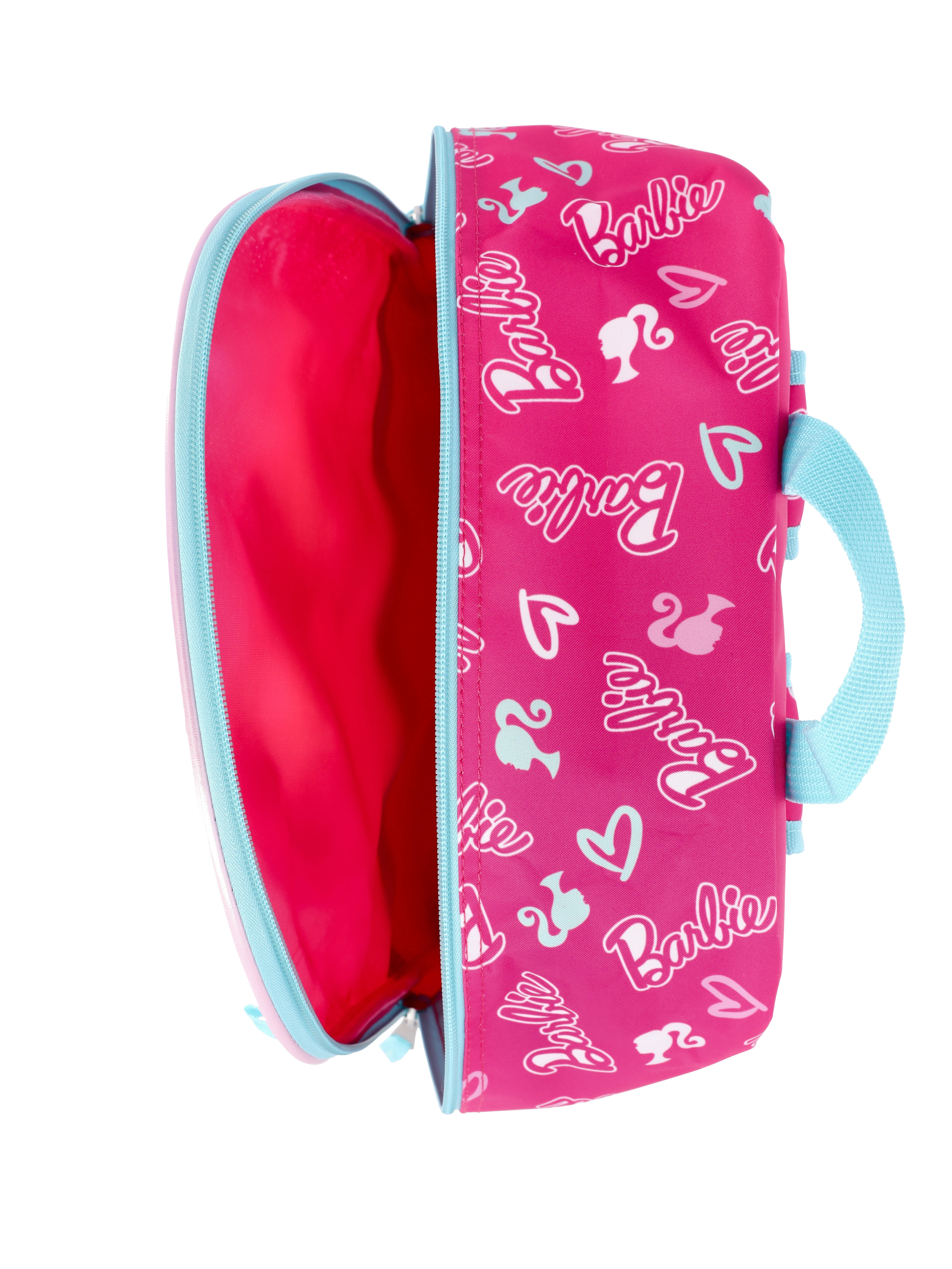 Barbie Girls 17" Sequin Backpack, Lunch Box, Coin Pouch, and Tote Set, 4-Piece, Pink