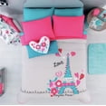 thumbnail image 3 of PARIS EIFFEL TOWER TEENS KIDS GIRLS REVERSIBLE COMFORTER SET 5 PCS QUEEN SIZE, 3 of 4