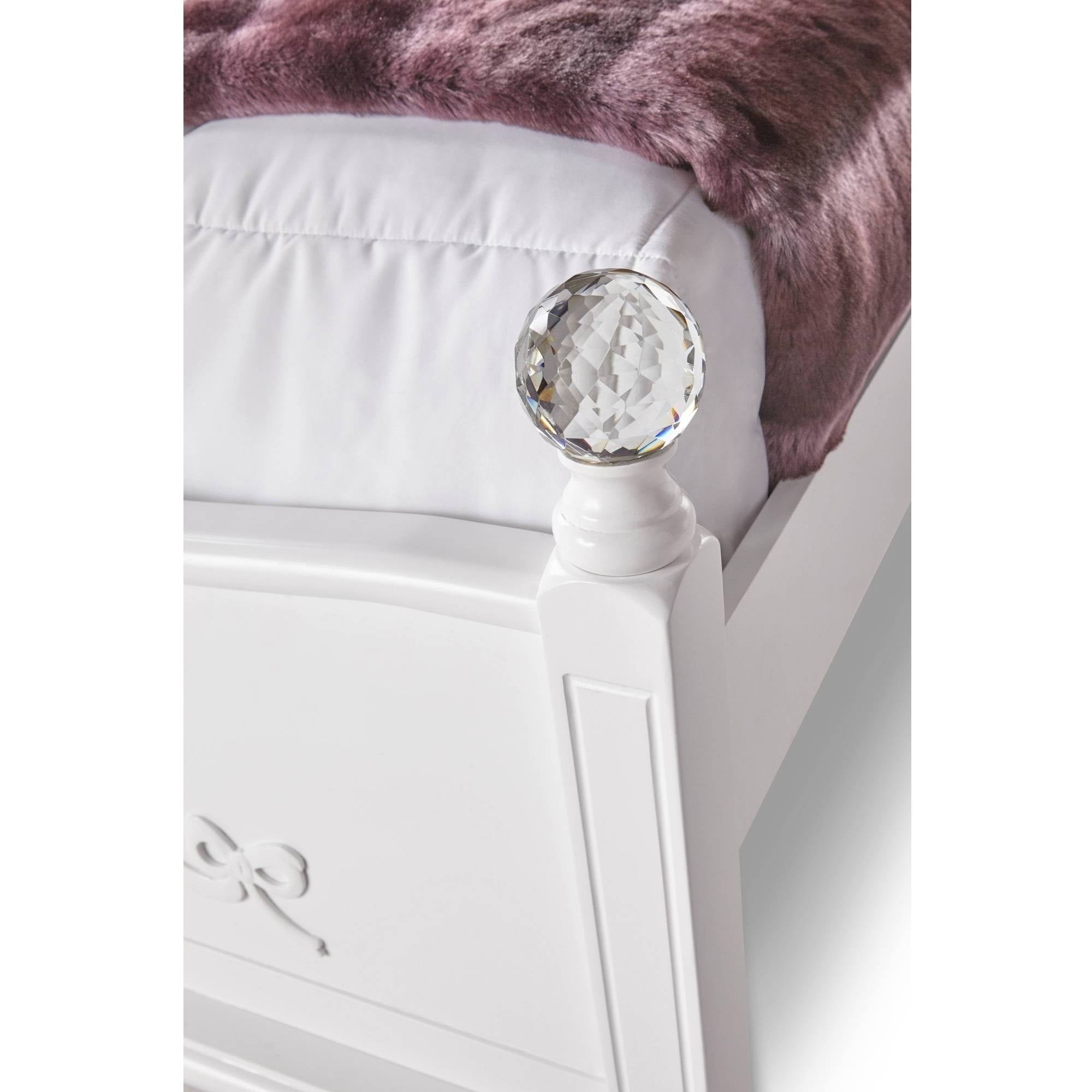 Picket House Furnishings Annie Collection 5-Piece Kids Upholstered Twin Bedroom Set, White