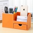 thumbnail image 4 of 4 Multi-functional Compartments Desk Organizer (Orange), 4 of 4
