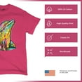 thumbnail image 4 of Tee Hunt You Only Live Once T-Shirt Cute Neon Dolphin Dean Russo Art Men's Tee, Hot Pink, 4X-Large, 4 of 5