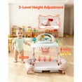 thumbnail image 3 of KFFKFF 5-in-1 Baby Walker with Adjustable Height, Foldable Activity Center on Wheels, Comfortable High-Back Seat, Rocker Bouncer Function, Anti-Rollover Design for Toddlers Aged 6-24 Months, 3 of 9