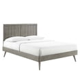 thumbnail image 1 of Modway Alana Queen Modern Wood Platform Bed with Splayed Legs in Gray, 1 of 6