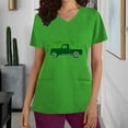 thumbnail image 2 of lcziwo St Patricks Day Scrub Tops for Women 2025 Fashion Irish Shamrock Medical Scrub Tops V Neck Short Sleeve Nursing Uniform Vacation Outfits Green XL Gifts for Mom, 2 of 7