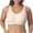 Beige, variant on Women Plus Size Sports Bras with Bra Extenders 3 Hooks Seamless Wireless Padded Push up Bras No Underwire White 4XL