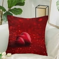 thumbnail image 2 of MKHERT Two Red Hearts With Glitter Valentine day Pillow Covers Pillowcase Throw Pillows 18x18 inch, 2 of 2