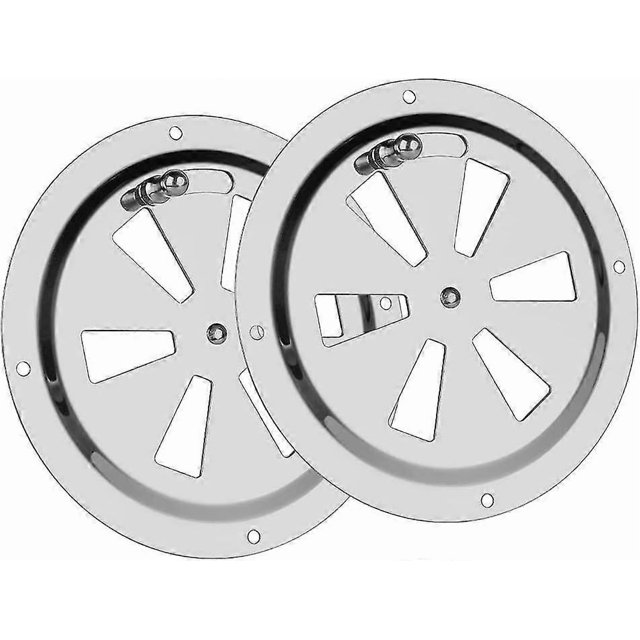 2pcs Round Vent Grille, 125mm Stainless Steel Round Ventilation Grille Ventilation Grille Duct Mosquito Net Exhaust Grille Intake Air Exhaust Air Vent