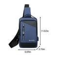 Shoulder Strap Bag Messenger Backpack With USB Hole Shoulder Strap