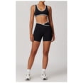 thumbnail image 6 of PISONIC Two Piece Workout Sets for Women Color Block Sports Bra and Scrunch Butt Lifting Shorts Gym Yoga Active Wear Outfits, 6 of 7