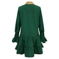 thumbnail image 5 of Robes de Fête de Noël pour Femmes Ensemble de Noël à Paillettes Robe Superposée à Paillettes Chandail de Noël Joyeuse Mini-Robe Chemise (Taille : 2TG), 5 of 5