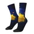 thumbnail image 1 of Fotbe Solar System Pattern Long Socks for Men & Women – Breathable & Stretchy Compression Socks, Ideal for Running, Travel, and Everyday Wear Size 5-11, 1 of 6