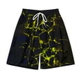 thumbnail image 3 of ZCFZJW Mens Swim Trunks Drawstring Elastic Waist Quick Dry Beachwear Sports Swim Board Shorts Funny 3D Novelty Printed Summer Beach Bathing Suits Yellow XXL, 3 of 5