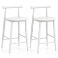 thumbnail image 7 of Topcobe Counter Height Bar Chair Set with Acacia Wood Frame and Supporting Legs, Barstools for Kitchen Counter Pub Bistro Dining, White, 7 of 7