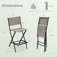 thumbnail image 6 of Patiojoy Outdoor Barstools Set of 4 Counter Height Folding Bar Chairs with Back and Footrest Versatile Patio Dining Chairs Coffee, 6 of 6