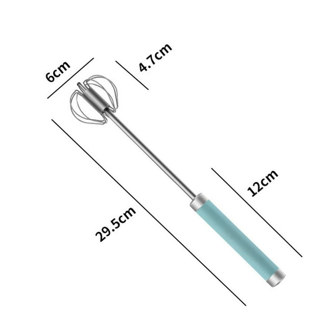 Fouet en Acier Inoxydable à Pousser à la Main Fouet Rotatif Agitateur Semi-Automatique