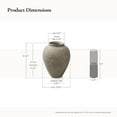 thumbnail image 4 of LuxenHome Rustic Ceramic Vase, 12.4" Tall Terracotta Pot with Earthy Gray-Brown Finish, Handcrafted, 4 of 10