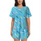 thumbnail image 1 of Fotbe Different Color Fishing Bait Conjunto de Pijama Estampado para Mujer, 2 Piezas, Ropa de Dormir con Camiseta de Manga Corta y Shorts Suaves-Medium, 1 of 6
