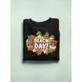 thumbnail image 3 of Beach Day - Hawaiian Island Fun Graphic Women's Sweatshirt, 3 of 4