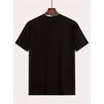 thumbnail image 3 of Men'S 3D Print Round Neck T-shirt, Loose Top OK Letter Pattern Breathable Casual Short Sleeves Polyester Tops for Summer Weekend Casual, 3 of 5