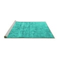 thumbnail image 2 of Ahgly Company Machine Washable Indoor Rectangle Abstract Turquoise Blue Contemporary Area Rugs, 4' x 6', 2 of 4