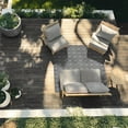 thumbnail image 2 of Garland Rug Garden Trellis Polypropylene Heather Gray Square Indoor/Outdoor Area Rug, 6' x 6', 2 of 7