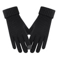 thumbnail image 2 of D-GROEE 1 Pair Women's Winter Thickened Touchscreen Stretch Thermal Gloves Warm Hair Knitted Thick Texting Gloves for Cycling, 2 of 8