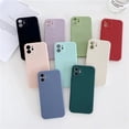thumbnail image 2 of Funda cuadrada de silicona a prueba de golpes para iPhone, carcasa suave ultrafina de lujo para iPhone 12, 11, 13, pro Max, XS, X, XR7, 8 Plus, SE 2020 Fivean unisex, 2 of 2