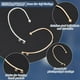 thumbnail image 5 of 12 piezas de 2 colores DIY Ear Cuff Metal Ear Cuffs Ear Wrap Ear Cuffs Accesorios con 2 bucles Ear Cuff de 53 mm de largo, 5 of 9