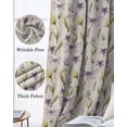 thumbnail image 3 of Pastoral Floral Blackout Curtains for Bedroom Living Room Darkening Curtains 96 Inches Long Spring Dragonfly Abstract Plants Window Curtain 2 Panels Set Window Treatment Grommet Drapes 52"x96", 3 of 9