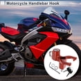 thumbnail image 2 of Gancho colgante para motocicleta Doble horquilla soporte para casco de motocicleta, bolsa de equipaje, colgador para scooters bicicletas metal rojo brillante 1 juego tornillo llave hexagonal llave, 2 of 7