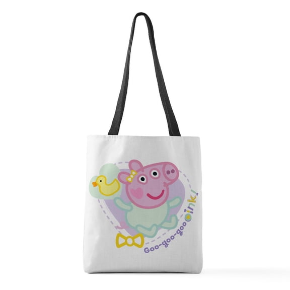 CafePress - Peppa Pig: Goo Goo Goo Oink! - Polyester Tote Bag 16"x16"