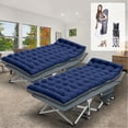 thumbnail image 3 of Slsy XL 2 Packs Folding Camping Cots with 2 Sided Mattress, Carry Bag, 75"* 28" Sleeping Cot, Tent Cot, Supports up to 880 lbs, 3 of 15