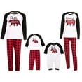 thumbnail image 6 of Seyurigaoka Matching Family Christmas Pajamas Set, Raglan Long Sleeve Top + Plaid Pants Set Sleepwear, 6 of 6