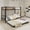 Black-01, variant on Leumius Twin over Twin Bunk Bed with Trundle,Heavy Duty Metal Bed Frame with Sturdy Guardrail and Ladders for Kids & Adults,Triple Bunk Bed,Black