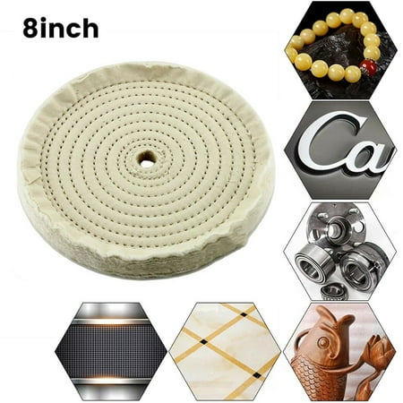 

8 Soft Cotton Cloth Buffing Wheel Polishing Pad For Bench Grinder 50Ply