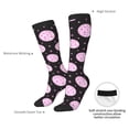 thumbnail image 4 of Hirioo Pink Groovy Disco Ball for Adult Stockings Breathable Sock Non-Pilling,Contrasting Color Design, 4 of 6