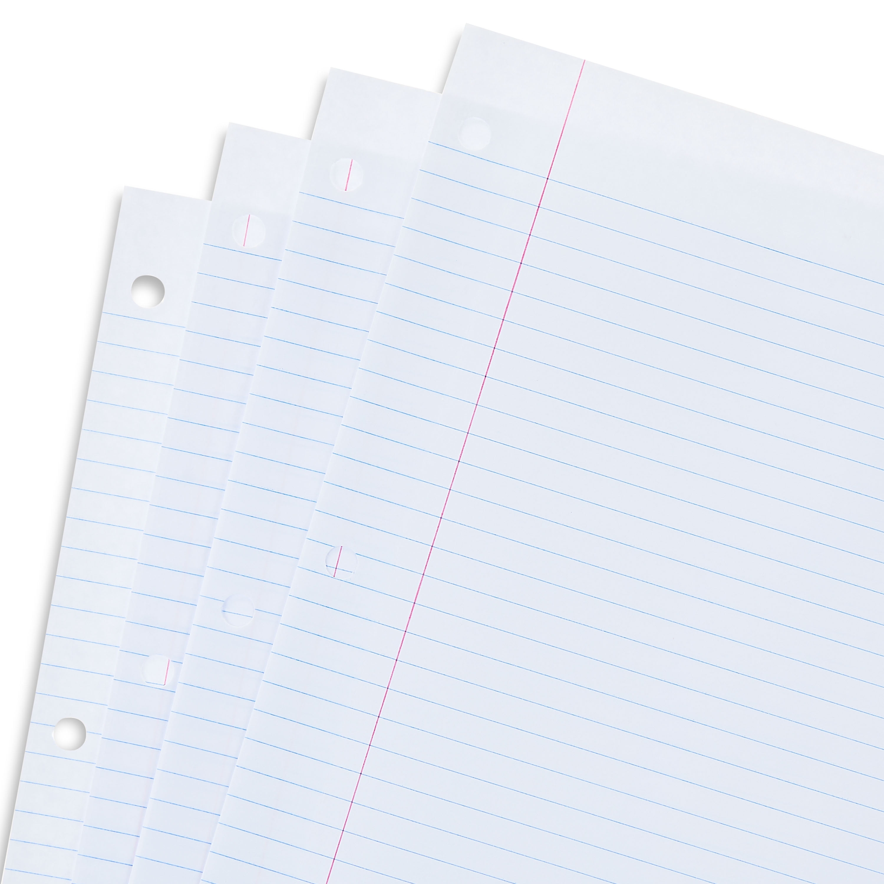 Pen+Gear Reinforced Filler Paper, College Ruled, 8 in x 10.5 in, 100 Sheets