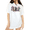 White, variant on Women's White Floral Nurse T-Shirts Colorful Medical Graphic with Leopard Print Tops