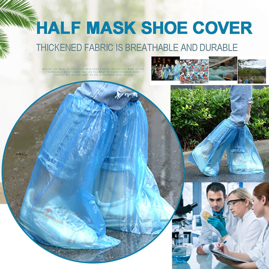 20PCS Disposable Plastic Thick Outdoor Waterproof Carpet Cleaning Shoe Cover