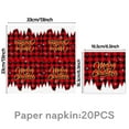 thumbnail image 3 of chaungfeng 6.5 Inch Square Christmas Napkins, Disposable Red Plaid Merry Christmas Snowflake Printing Party Towels, for Holiday Dining, Table Setting, Festive Gatherings(20PC), 3 of 6