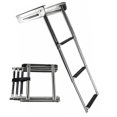 thumbnail image 1 of MARINE CITY 3-Step Telescoping Swim Platform Ladder, 304 Stainless Steel Rust-Resistant Flip-Up Design, for Boats, Yachts & Pontoons, 1 of 4