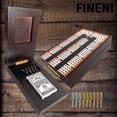 thumbnail image 2 of FINENI Foldable Cribbage Board Game Set (4 Track), Premium Wooden Foldable Board with Magnetic Lock, 12 Metal Pegs, Playing Cards with Travel Portable – Continuous 4 Track Board, 2 of 9