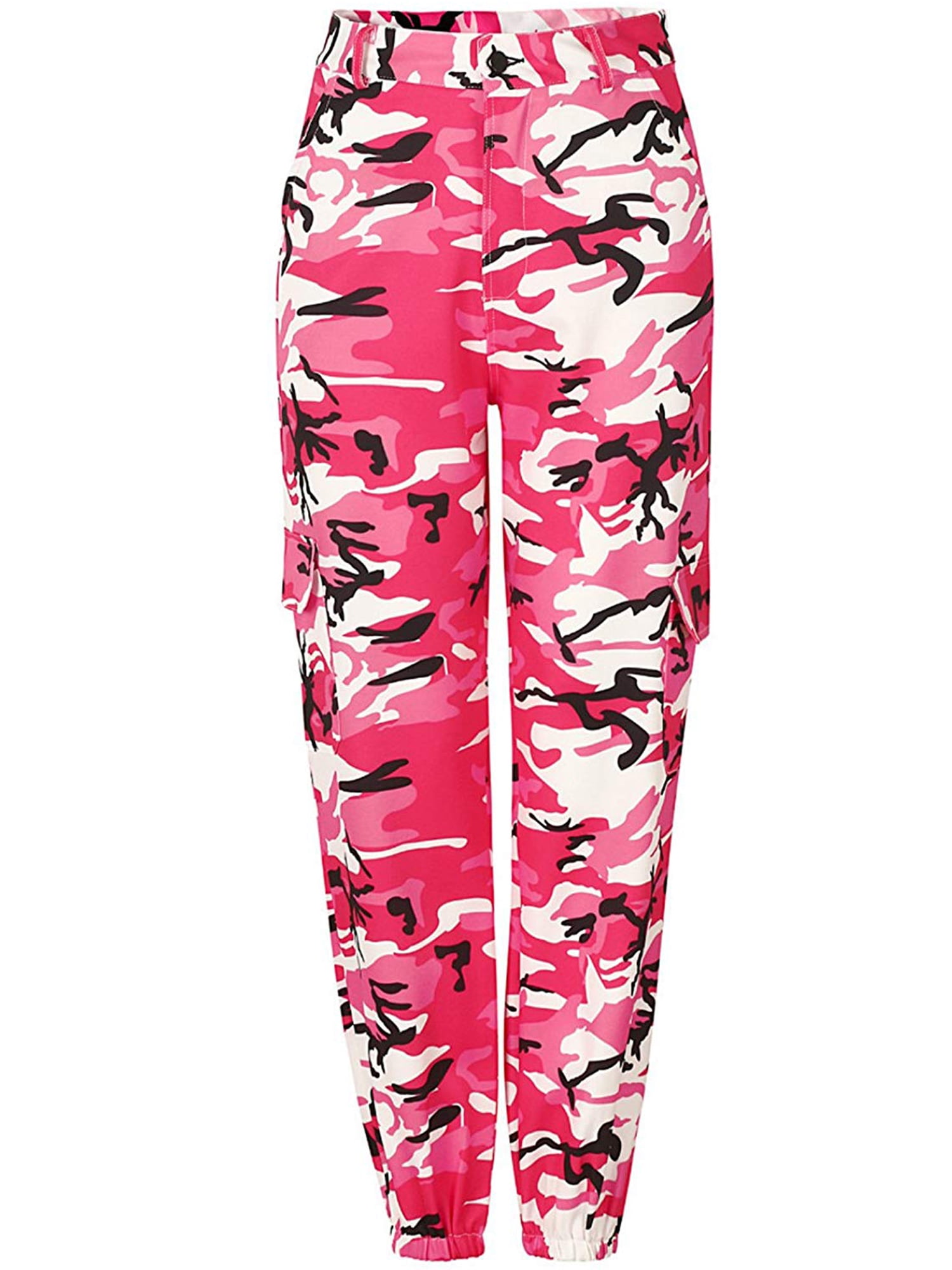 Women's Camo Cargo Trousers Casual 