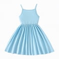 thumbnail image 4 of NIEWTR Robe d'Été Sans Manches pour Petite Fille, Robe Décontractée pour Tout-Petit à Imprimé Floral, Coupe Ajustée, Robe Douce (Bleu, 6-7 Ans), 4 of 8