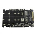 thumbnail image 2 of 2 in 1 M.2 NVMe SATA U2PCB M.2 NVME SSD Key M Key B SSD to U.2 SFF-8639 Adapter PCIe M2 Converter Desktop Computer Parts,1 x M.2 SSD to U.2 Adapter,Black, 2 of 8